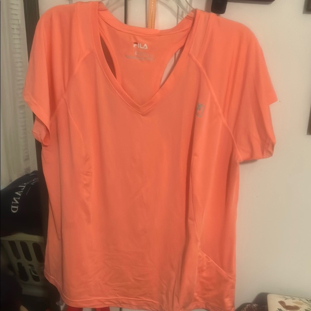 Fila Orange Short Sleeve Relaxed T-Shirt